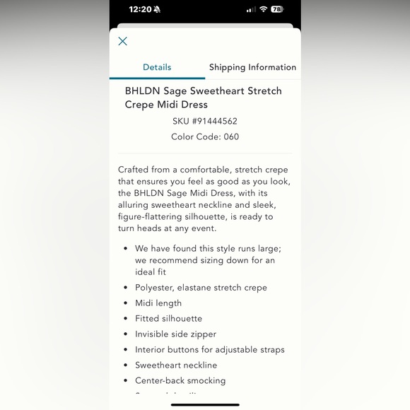 NWT BHLDN Sky Blue Midi Dress - Picture 2 of 5